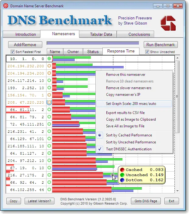 DNS Benchmark Tool