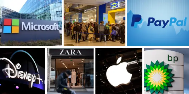 Top Companies That Have Exited From Russia