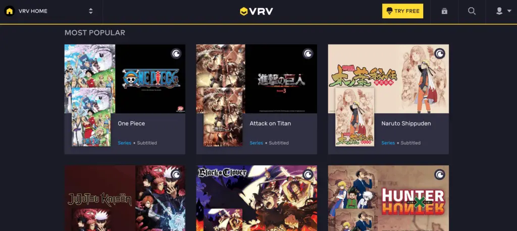 VRV.co - Watch anime online